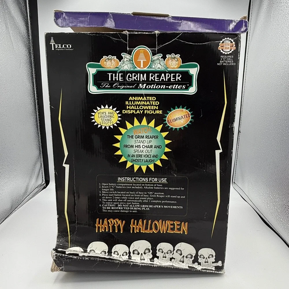 Telco Grim Reaper Motion-ettes Animated Halloween Figure Vintage‎ 1997 Horror